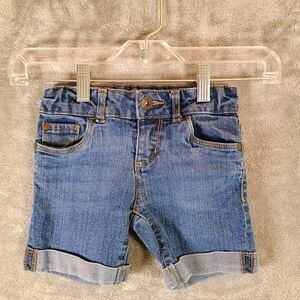 Blue Denim Roll-Cuff Girls Shorts 7Reg